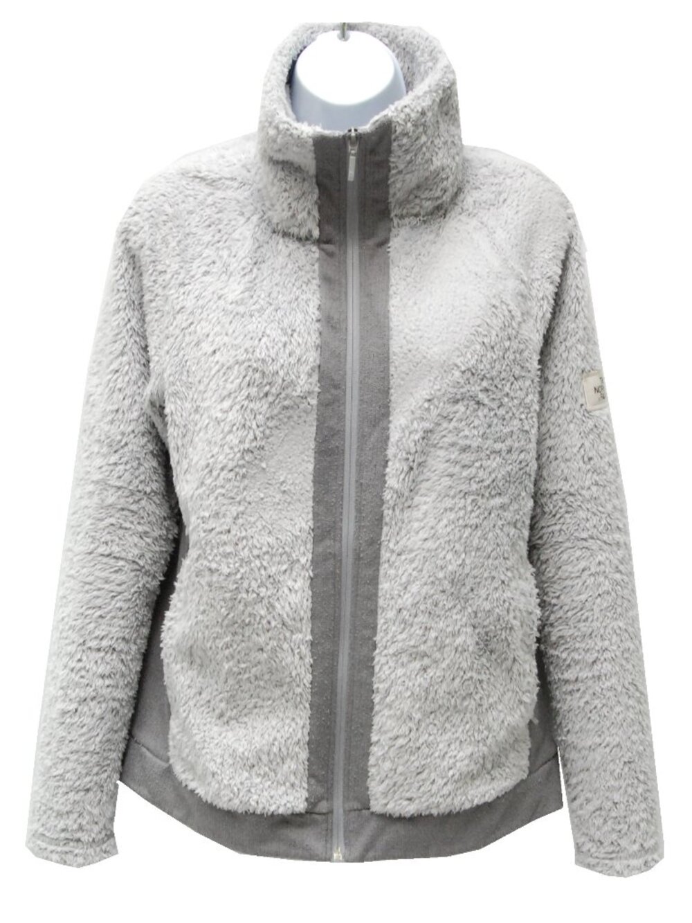 The North Face Women's Sherpa Full Zip Fleece Jacket NF0A338M, Gray, M Medium